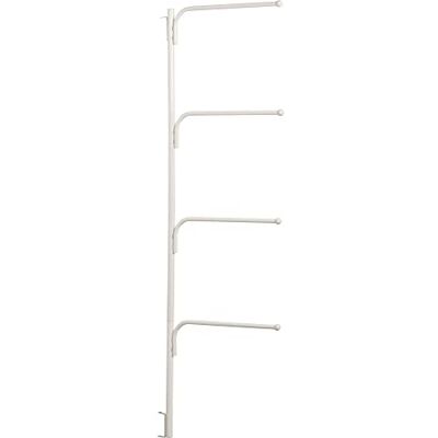 Household Essentials Hinge It Clutterbuster Four Bar Hanging Valet Clothing and Linen Rack, White - Publicité Household Essentials Hinge It Clutterbuster Four Bar Hanging Valet Clothing and Linen Rack, White - Publicité