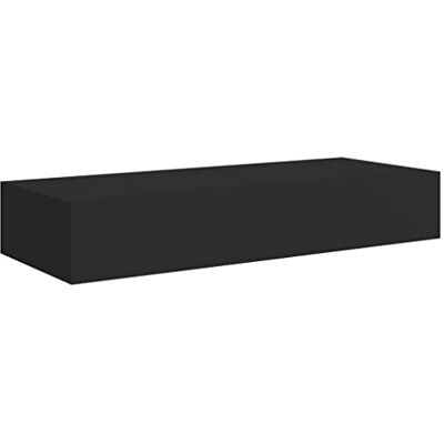 vidaXL Etagère à Tiroir Murale Armoire Flottante Etagère Suspendue Support Mural Salon Salle de Séjour Maison Noir 60x23,5x10 cm MDF - Publicité vidaXL Etagère à Tiroir Murale Armoire Flottante Etagère Suspendue Support Mural Salon Salle de Séjour Maison Noir 60x23,5x10 cm MDF - Publicité