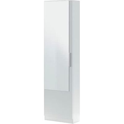 PEGANE Armoire à Chaussures en Panneaux de Particules mélaminé avec Miroir Longueur 50 x Profondeur 22 x Hauteur 180 cm - Publicité PEGANE Armoire à Chaussures en Panneaux de Particules mélaminé avec Miroir Longueur 50 x Profondeur 22 x Hauteur 180 cm - Publicité