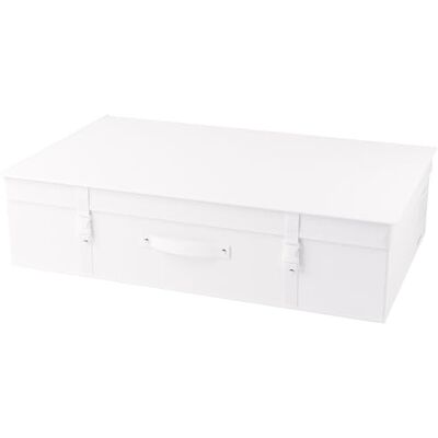 Hangerworld Boîte de Rangement Pliable Blanche – L - Publicité Hangerworld Boîte de Rangement Pliable Blanche – L - Publicité