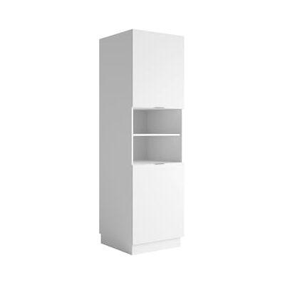 Unique Colonne de Cuisine avec 2 Portes et 2 niches Blanc CARMEO - Publicité Unique Colonne de Cuisine avec 2 Portes et 2 niches Blanc CARMEO - Publicité