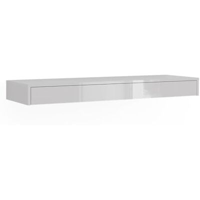 Vicco Etagère Sherry, Blanc Haute Brillance, 120x12cm avec tiroir, adapté au Montage Mural pour Le Rangement et l’Organisation - Publicité Vicco Etagère Sherry, Blanc Haute Brillance, 120x12cm avec tiroir, adapté au Montage Mural pour Le Rangement et l’Organisation - Publicité