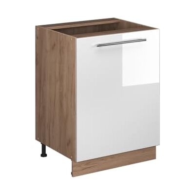 Vicco Meuble Bas de Cuisine Fame-Line, Blanc Haute Brillance/Chêne de Force doré, 60cm 1 Porte sans Plan de Travail - Publicité Vicco Meuble Bas de Cuisine Fame-Line, Blanc Haute Brillance/Chêne de Force doré, 60cm 1 Porte sans Plan de Travail - Publicité