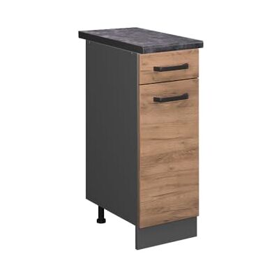 Vicco Meuble Cuisine R-Line, Chêne de Force doré, 30cm, PT Anthracite, pour Une Combinaison Libre au Sein de systèmes de Cuisine modulaires - Publicité Vicco Meuble Cuisine R-Line, Chêne de Force doré, 30cm, PT Anthracite, pour Une Combinaison Libre au Sein de systèmes de Cuisine modulaires - Publicité