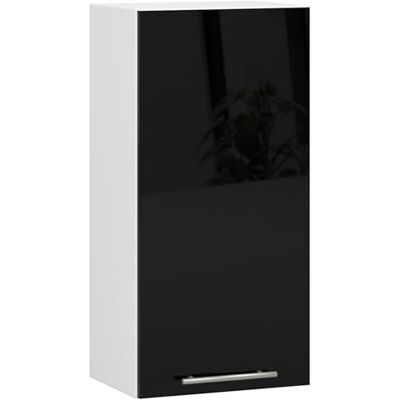 AKORD Armoire de Cuisine Suspendue Oliwia W40 Meuble avec 1 Portes et 2 Étagères Armoire de Rangement 40x30x72 cm Blanc Noir Brillant - Publicité AKORD Armoire de Cuisine Suspendue Oliwia W40 Meuble avec 1 Portes et 2 Étagères Armoire de Rangement 40x30x72 cm Blanc Noir Brillant - Publicité