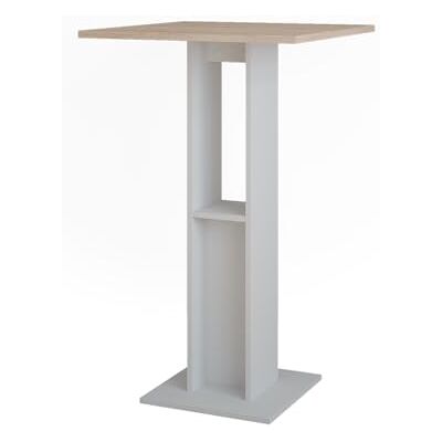Vicco Table de Bar Repose, Blanc/Sonoma, 65x65cm, avec étagère latérale pour Le Rangement des Bouteilles et des Verres - Publicité Vicco Table de Bar Repose, Blanc/Sonoma, 65x65cm, avec étagère latérale pour Le Rangement des Bouteilles et des Verres - Publicité