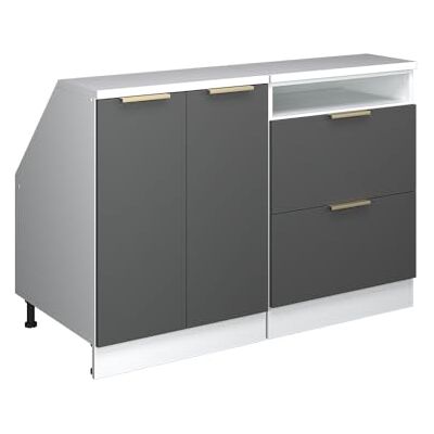 Vicco Meuble sous Pente R-Line, Anthracite-Or, 120cm Lot de 2 caissons 60 cm de Profondeur, Convient aux Murs inclinés et à Une Installation de Cuisine Variable - Publicité Vicco Meuble sous Pente R-Line, Anthracite-Or, 120cm Lot de 2 caissons 60 cm de Profondeur, Convient aux Murs inclinés et à Une Installation de Cuisine Variable - Publicité