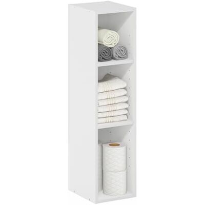Furinno Fulda Étagère à Livres, bibliothèque étroite à 3 Niveaux, bibliothèque avec étagère de Rangement de 8-in de Largeur, pour Salon, Chambre, Bureau à Domicile, Blanc - Publicité Furinno Fulda Étagère à Livres, bibliothèque étroite à 3 Niveaux, bibliothèque avec étagère de Rangement de 8-in de Largeur, pour Salon, Chambre, Bureau à Domicile, Blanc - Publicité