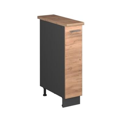 Vicco Meuble de Cuisine Fame-Line, Chêne de Force doré/Anthracite, 20cm, PT Chêne, à Combiner avec d'autres modules de la série Fame-Line - Publicité Vicco Meuble de Cuisine Fame-Line, Chêne de Force doré/Anthracite, 20cm, PT Chêne, à Combiner avec d'autres modules de la série Fame-Line - Publicité