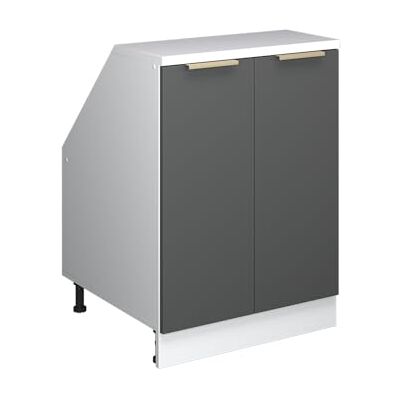 Vicco Meuble sous Pente R-Line, Anthracite-Or, 60cm 2 Portes, 60 cm de Profondeur, pour Une Combinaison Libre au Sein de systèmes de Cuisine modulaires - Publicité Vicco Meuble sous Pente R-Line, Anthracite-Or, 60cm 2 Portes, 60 cm de Profondeur, pour Une Combinaison Libre au Sein de systèmes de Cuisine modulaires - Publicité