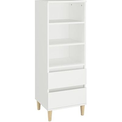 vidaXL Buffet Haut, Armoire avec 3 Étagères, Meuble de Rangement avec 2 Tiroirs, Organisateur de Salle de Séjour, Scandinave, Blanc Bois d'Ingénierie - Publicité vidaXL Buffet Haut, Armoire avec 3 Étagères, Meuble de Rangement avec 2 Tiroirs, Organisateur de Salle de Séjour, Scandinave, Blanc Bois d'Ingénierie - Publicité