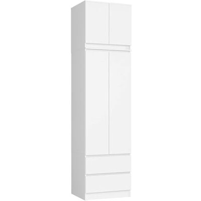 AKORD Armoire 4 Portes Armoir Chambre 2 Tiroirs avec Etagères et Une Tringle Armoire sans Penderie Chambre Dressing Rangement Placard Qualité supérieure 234 cm de Hauteur Blanche - Publicité AKORD Armoire 4 Portes Armoir Chambre 2 Tiroirs avec Etagères et Une Tringle Armoire sans Penderie Chambre Dressing Rangement Placard Qualité supérieure 234 cm de Hauteur Blanche - Publicité