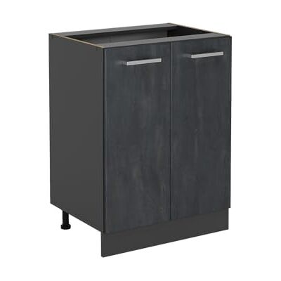Vicco Meuble Bas de Cuisine R-Line, Béton Noir, 60cm sans PT, pour Une Combinaison Libre au Sein de systèmes de Cuisine modulaires - Publicité Vicco Meuble Bas de Cuisine R-Line, Béton Noir, 60cm sans PT, pour Une Combinaison Libre au Sein de systèmes de Cuisine modulaires - Publicité
