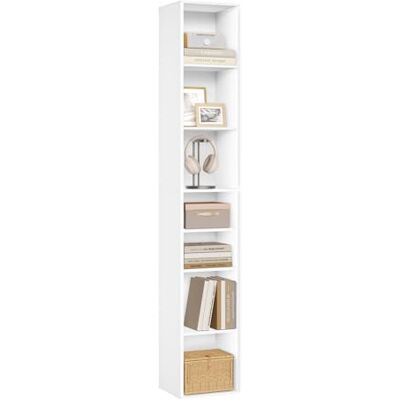 WOLTU Bibliothèque à Livres, Étagère de Rangement à 7 Niveaux, 30x26x178,5cm, Meuble Colonne avec Compartiments Ouverts, pour Bureau/Salon/Chambre, Blanche, SK066ws - Publicité WOLTU Bibliothèque à Livres, Étagère de Rangement à 7 Niveaux, 30x26x178,5cm, Meuble Colonne avec Compartiments Ouverts, pour Bureau/Salon/Chambre, Blanche, SK066ws - Publicité