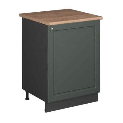 Vicco Meuble Bas de Cuisine Fame-Line, Vert Or Campagne/Anthracite, 60cm 1 Porte avec Plan de Travail - Publicité Vicco Meuble Bas de Cuisine Fame-Line, Vert Or Campagne/Anthracite, 60cm 1 Porte avec Plan de Travail - Publicité