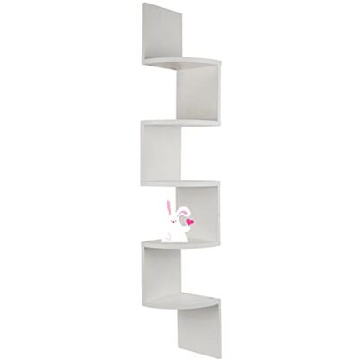 LANTUS Étagère d'angle, Étagère Murale, Étagère en Forme Zigzag, Bibliothèque,Bibliothèque étagère Suspendue, Étagères de Rangement, pour Livres, CD DVD (20 * 20 * 120cm (Blanc)) - Publicité LANTUS Étagère d'angle, Étagère Murale, Étagère en Forme Zigzag, Bibliothèque,Bibliothèque étagère Suspendue, Étagères de Rangement, pour Livres, CD DVD (20 * 20 * 120cm (Blanc)) - Publicité