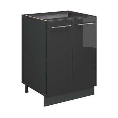 Vicco Meuble Bas de Cuisine Fame-Line, Anthracite Haute Brillance, 60cm sans PT, à Combiner avec d'autres modules de la série Fame-Line - Publicité Vicco Meuble Bas de Cuisine Fame-Line, Anthracite Haute Brillance, 60cm sans PT, à Combiner avec d'autres modules de la série Fame-Line - Publicité