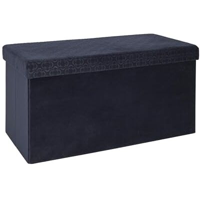 HOME DECO FACTORY HD7405 Coffre Banc Pliable Retro Bleu Nuitmobilier Assise Coffre Banc Pliable Entree Salon Chambre Salle A Manger Meuble - Publicité HOME DECO FACTORY HD7405 Coffre Banc Pliable Retro Bleu Nuitmobilier Assise Coffre Banc Pliable Entree Salon Chambre Salle A Manger Meuble - Publicité