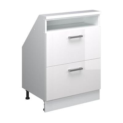 Vicco Meuble de Rangement sous Pente Rion, Blanc Haute Brillance/Blanc, L60 x P46 cm avec 2 tiroirs, Gain de Place pour Les pièces mansardées - Publicité Vicco Meuble de Rangement sous Pente Rion, Blanc Haute Brillance/Blanc, L60 x P46 cm avec 2 tiroirs, Gain de Place pour Les pièces mansardées - Publicité
