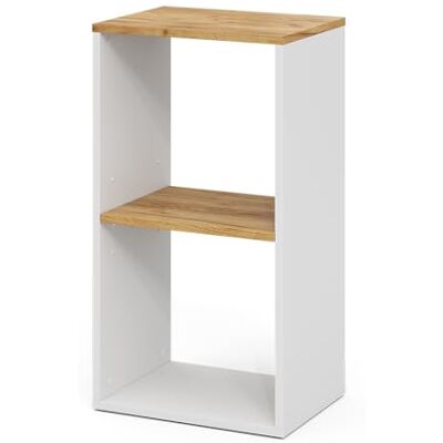 Vicco Étagère à Livres Tomy, Chêne Blanc/Force de l'or, 40x74cm avec 2 Compartiments Ouverts, pour Le Rangement et la présentation de Livres et de décorations - Publicité Vicco Étagère à Livres Tomy, Chêne Blanc/Force de l'or, 40x74cm avec 2 Compartiments Ouverts, pour Le Rangement et la présentation de Livres et de décorations - Publicité