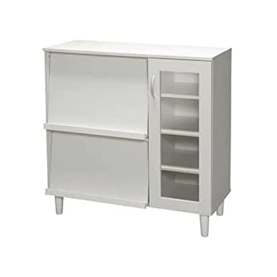 Iris Ohyama , Meuble de Rangement, Buffet, Vaisselier A Plateau Coulissant et 6 Etagères, Design, Solide, Multi-Usage, Cusine, Salle à Manger, Salon Cabinet KBN-9390 Chêne Blanc - Publicité Iris Ohyama , Meuble de Rangement, Buffet, Vaisselier A Plateau Coulissant et 6 Etagères, Design, Solide, Multi-Usage, Cusine, Salle à Manger, Salon Cabinet KBN-9390 Chêne Blanc - Publicité