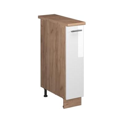 Vicco Meuble de Cuisine Fame-Line, Blanc Haute Brillance/Chêne de Force doré, 20cm, PT Chêne, à Combiner avec d'autres modules de la série Fame-Line - Publicité Vicco Meuble de Cuisine Fame-Line, Blanc Haute Brillance/Chêne de Force doré, 20cm, PT Chêne, à Combiner avec d'autres modules de la série Fame-Line - Publicité