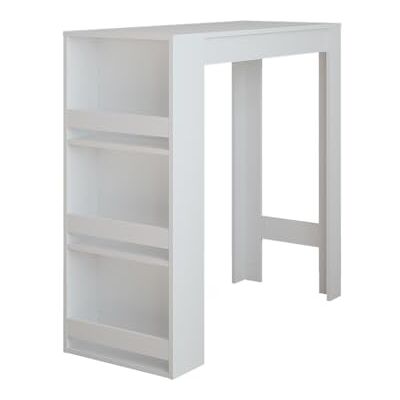Vicco Table de Bar Repose, Blanc, 45x110cm, avec Compartiments de Rangement pour ustensiles de Cuisine - Publicité Vicco Table de Bar Repose, Blanc, 45x110cm, avec Compartiments de Rangement pour ustensiles de Cuisine - Publicité