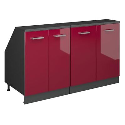 Vicco Meuble sous Pente R-Line, Rouge Brillant, 140cm Lot de 2 caissons 60 cm de Profondeur, Convient aux Murs inclinés et à Une Installation de Cuisine Variable - Publicité Vicco Meuble sous Pente R-Line, Rouge Brillant, 140cm Lot de 2 caissons 60 cm de Profondeur, Convient aux Murs inclinés et à Une Installation de Cuisine Variable - Publicité
