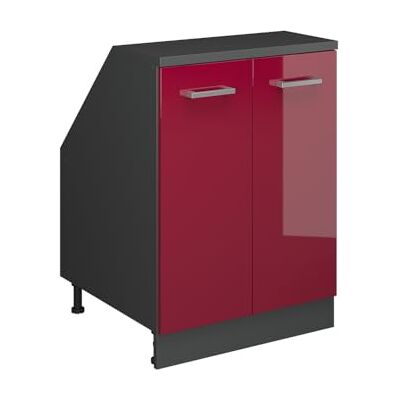 Vicco Meuble sous Pente R-Line, Rouge Brillant, 60cm 2 Portes, 60 cm de Profondeur, pour Une Combinaison Libre au Sein de systèmes de Cuisine modulaires - Publicité Vicco Meuble sous Pente R-Line, Rouge Brillant, 60cm 2 Portes, 60 cm de Profondeur, pour Une Combinaison Libre au Sein de systèmes de Cuisine modulaires - Publicité