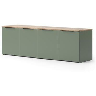 Vicco Meuble-paroi Wido, Vert, 2 Parties, pour Le Rangement et la présentation d’appareils multimédias - Publicité Vicco Meuble-paroi Wido, Vert, 2 Parties, pour Le Rangement et la présentation d’appareils multimédias - Publicité