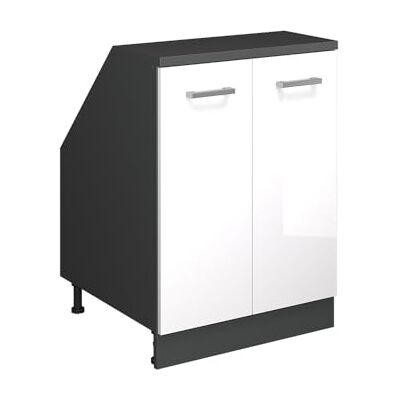Vicco Meuble sous Pente R-Line, Blanc Haute Brillance, 60cm 2 Portes, 60 cm de Profondeur, pour Une Combinaison Libre au Sein de systèmes de Cuisine modulaires - Publicité Vicco Meuble sous Pente R-Line, Blanc Haute Brillance, 60cm 2 Portes, 60 cm de Profondeur, pour Une Combinaison Libre au Sein de systèmes de Cuisine modulaires - Publicité
