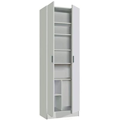 Dmora Armoire multifonction 2 portes, meuble auxiliaire moderne, armoire à chaussures vertical, 59 x 37 x 180 cm, blanc - Publicité Dmora Armoire multifonction 2 portes, meuble auxiliaire moderne, armoire à chaussures vertical, 59 x 37 x 180 cm, blanc - Publicité