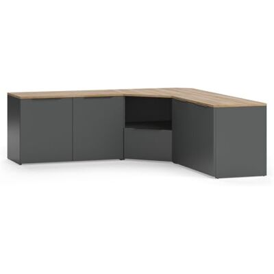 Vicco Meuble-paroi Wido, Anthracite, 3 Parties, adapté à Une Installation Murale ou à Poser - Publicité Vicco Meuble-paroi Wido, Anthracite, 3 Parties, adapté à Une Installation Murale ou à Poser - Publicité