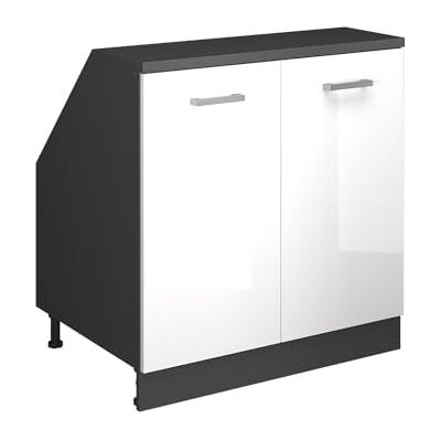 Vicco Meuble sous Pente R-Line, Blanc Haute Brillance, 80cm 2 Portes, 60 cm de Profondeur, pour Une Combinaison Libre au Sein de systèmes de Cuisine modulaires - Publicité Vicco Meuble sous Pente R-Line, Blanc Haute Brillance, 80cm 2 Portes, 60 cm de Profondeur, pour Une Combinaison Libre au Sein de systèmes de Cuisine modulaires - Publicité