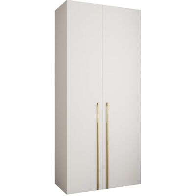 ABIKSMEBLE COMO 3 Armoire à 2 Portes Garde-Robe Armoire à Vêtements Armoire de Rangement pour Chambre à Coucher, Chambre d’Ado, Chambre d’Enfant 245,5x110x50cm Blanc, Blanc, Or - Publicité ABIKSMEBLE COMO 3 Armoire à 2 Portes Garde-Robe Armoire à Vêtements Armoire de Rangement pour Chambre à Coucher, Chambre d’Ado, Chambre d’Enfant 245,5x110x50cm Blanc, Blanc, Or - Publicité