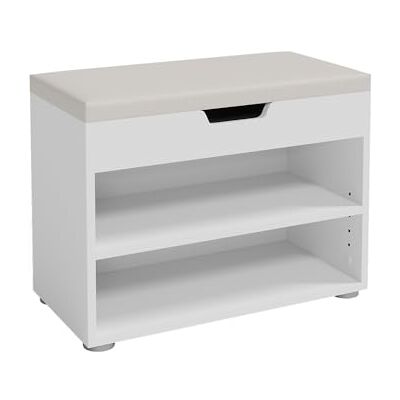 Vicco Banc pour Chaussures Rolfe, Blanc, 60x45cm, pour Le Rangement des Chaussures et Compatible avec Les Meubles Rolfe - Publicité Vicco Banc pour Chaussures Rolfe, Blanc, 60x45cm, pour Le Rangement des Chaussures et Compatible avec Les Meubles Rolfe - Publicité