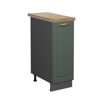 Vicco Meuble de Cuisine Fame-Line, Vert Or Campagne, 30cm, PT Chêne, à Combiner avec d'autres modules de la série Fame-Line - Publicité Vicco Meuble de Cuisine Fame-Line, Vert Or Campagne, 30cm, PT Chêne, à Combiner avec d'autres modules de la série Fame-Line - Publicité