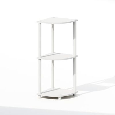 Furinno Turn-N-Tube Étagère d'angle, Bibliothèque À 3 Niveaux, Étagères De Rangement Ouvertes pour L'Organisation Et Le Salon, Bureau, Garage, Blanc - Publicité Furinno Turn-N-Tube Étagère d'angle, Bibliothèque À 3 Niveaux, Étagères De Rangement Ouvertes pour L'Organisation Et Le Salon, Bureau, Garage, Blanc - Publicité