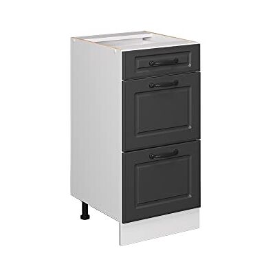 Vicco Meuble Cuisine R-Line, Anthracite Campagne, 40cm avec tiroirs, sans PT, pour Une Combinaison Libre au Sein de systèmes de Cuisine modulaires - Publicité Vicco Meuble Cuisine R-Line, Anthracite Campagne, 40cm avec tiroirs, sans PT, pour Une Combinaison Libre au Sein de systèmes de Cuisine modulaires - Publicité