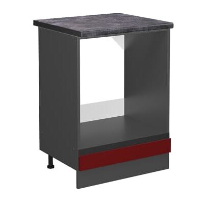 Vicco Meuble pour Four R-Line, Rouge, 60cm J-Shape, PT Anthracite, pour Une Combinaison Libre au Sein de systèmes de Cuisine modulaires - Publicité Vicco Meuble pour Four R-Line, Rouge, 60cm J-Shape, PT Anthracite, pour Une Combinaison Libre au Sein de systèmes de Cuisine modulaires - Publicité