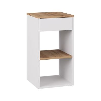 Vicco Table de Chevet Dany, Chêne Blanc/Force de l'or, 35x65cm avec 1 tiroir, Convient pour Le Rangement de Livres et de Magazines - Publicité Vicco Table de Chevet Dany, Chêne Blanc/Force de l'or, 35x65cm avec 1 tiroir, Convient pour Le Rangement de Livres et de Magazines - Publicité