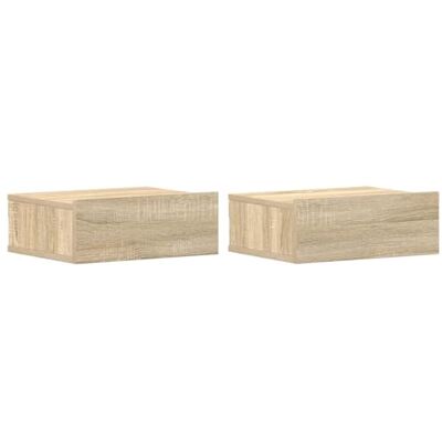 vidaXL Tables de Chevet Flottantes 2 pcs, Armoire de Lit Murale, Table de Nuit, Meuble de Chambre à Coucher Maison Intérieur, Chêne Sonoma Bois d’Ingénierie - Publicité vidaXL Tables de Chevet Flottantes 2 pcs, Armoire de Lit Murale, Table de Nuit, Meuble de Chambre à Coucher Maison Intérieur, Chêne Sonoma Bois d’Ingénierie - Publicité