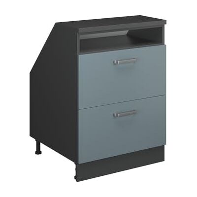 Vicco Meuble sous Pente R-Line, Bleu-Gris, 60cm 2 tiroirs, 60 cm de Profondeur, pour Une Combinaison Libre au Sein de systèmes de Cuisine modulaires - Publicité Vicco Meuble sous Pente R-Line, Bleu-Gris, 60cm 2 tiroirs, 60 cm de Profondeur, pour Une Combinaison Libre au Sein de systèmes de Cuisine modulaires - Publicité