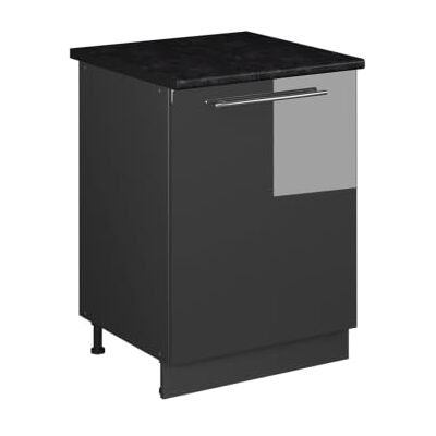 Vicco Meuble Bas de Cuisine Fame-Line, Anthracite Haute Brillance/Anthracite, 60cm 1 Porte avec Plan de Travail - Publicité Vicco Meuble Bas de Cuisine Fame-Line, Anthracite Haute Brillance/Anthracite, 60cm 1 Porte avec Plan de Travail - Publicité