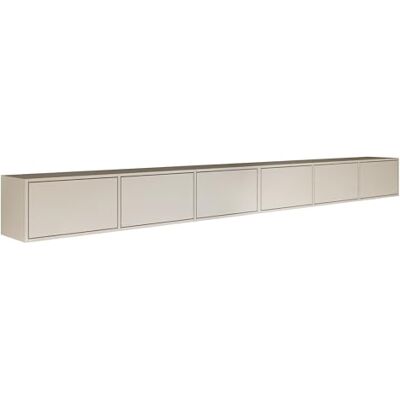 Selsey Meuble TV Suspendu 300 cm Design Minimaliste Moderne Cachemire Mat 6 Portes Abattantes avec Système Push-to-Open Structure Murale pour Gain d'Espace Fabriqué en Europe - Publicité Selsey Meuble TV Suspendu 300 cm Design Minimaliste Moderne Cachemire Mat 6 Portes Abattantes avec Système Push-to-Open Structure Murale pour Gain d'Espace Fabriqué en Europe - Publicité