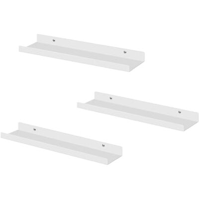 EUGAD Étagère Murale, Lot de 3, Tablette Murale, en Métal, Style Industriel, pour Salon, Cuisine, Chambre, Blanc - Publicité EUGAD Étagère Murale, Lot de 3, Tablette Murale, en Métal, Style Industriel, pour Salon, Cuisine, Chambre, Blanc - Publicité