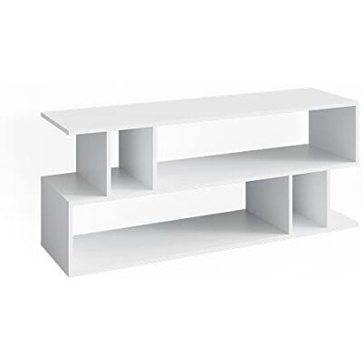 Vicco Meuble TV Karel, Blanc, 120x50.6cm, Convient comme Support TV avec étagères Ouvertes - Publicité Vicco Meuble TV Karel, Blanc, 120x50.6cm, Convient comme Support TV avec étagères Ouvertes - Publicité