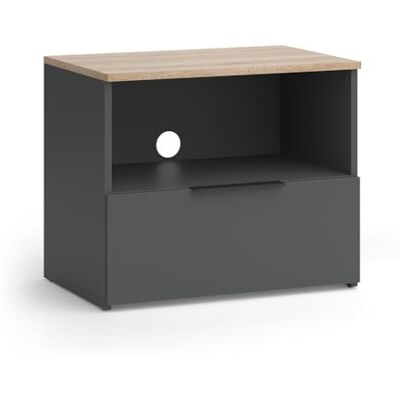 Vicco Meuble TV Wido, Anthracite/Sonoma, 60x50cm avec tiroir, Convient aux téléviseurs jusqu'à 43 Pouces, Passe-câbles intégré - Publicité Vicco Meuble TV Wido, Anthracite/Sonoma, 60x50cm avec tiroir, Convient aux téléviseurs jusqu'à 43 Pouces, Passe-câbles intégré - Publicité