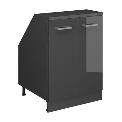 Vicco Meuble sous Pente R-Line, Anthracite Haute Brillance, 60cm 2 Portes, 60 cm de Profondeur, pour Une Combinaison Libre au Sein de systèmes de Cuisine modulaires - Publicité Vicco Meuble sous Pente R-Line, Anthracite Haute Brillance, 60cm 2 Portes, 60 cm de Profondeur, pour Une Combinaison Libre au Sein de systèmes de Cuisine modulaires - Publicité