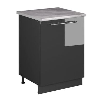 Vicco Meuble Bas de Cuisine Fame-Line, Anthracite Haute Brillance/Anthracite, 60cm 1 Porte avec Plan de Travail - Publicité Vicco Meuble Bas de Cuisine Fame-Line, Anthracite Haute Brillance/Anthracite, 60cm 1 Porte avec Plan de Travail - Publicité